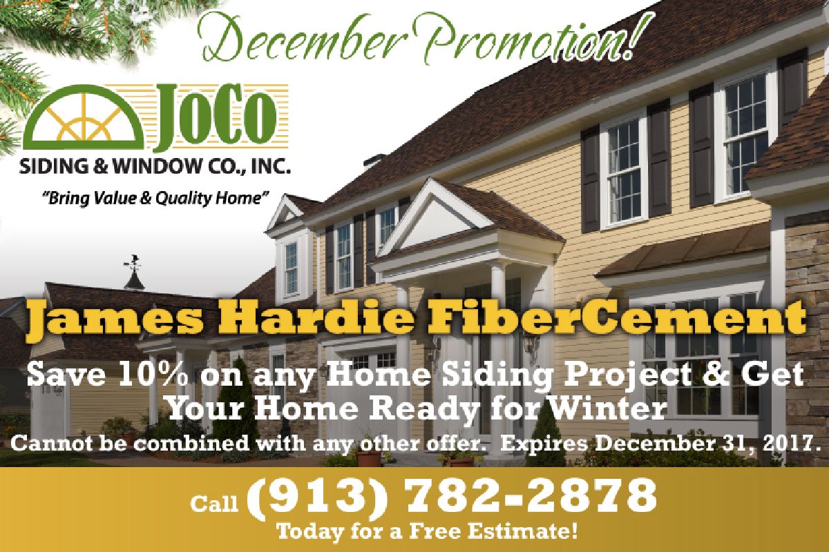 Our December Promotion Is On! Save 10% on James Hardie Siding!